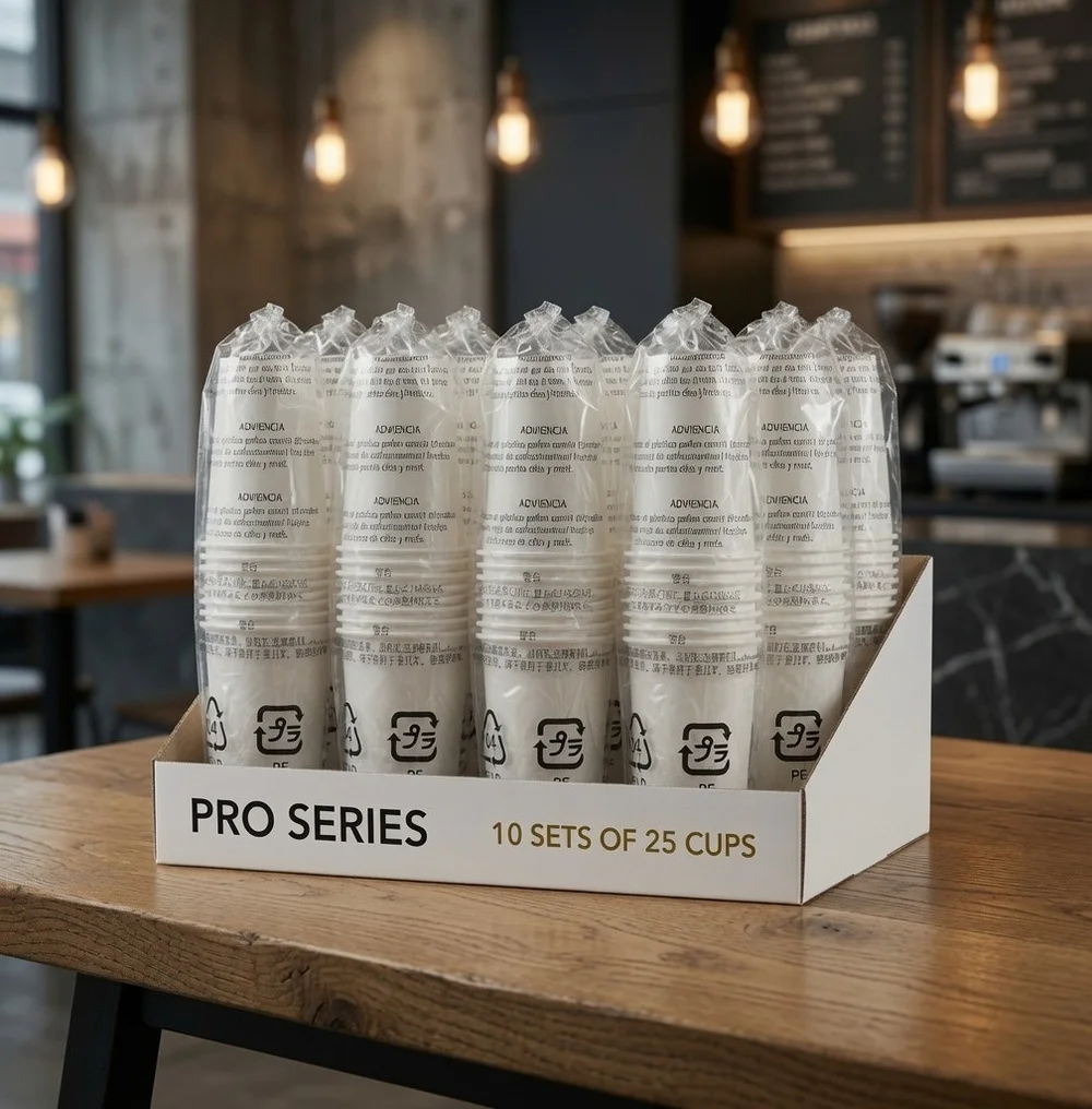 AmazonBasics 8oz Paper Hot Cups 250 Ct NIB Coffee Tea Disposable